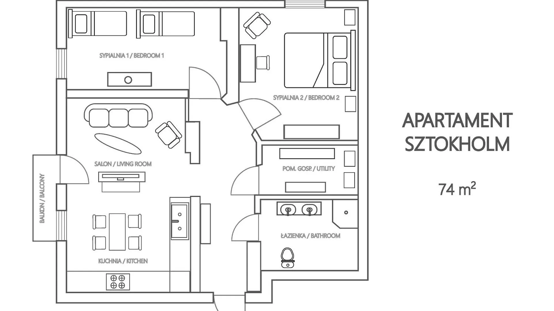 Sanhaus Apartments - Apartament Sztokholm Z Balkonem Sopot 0*,